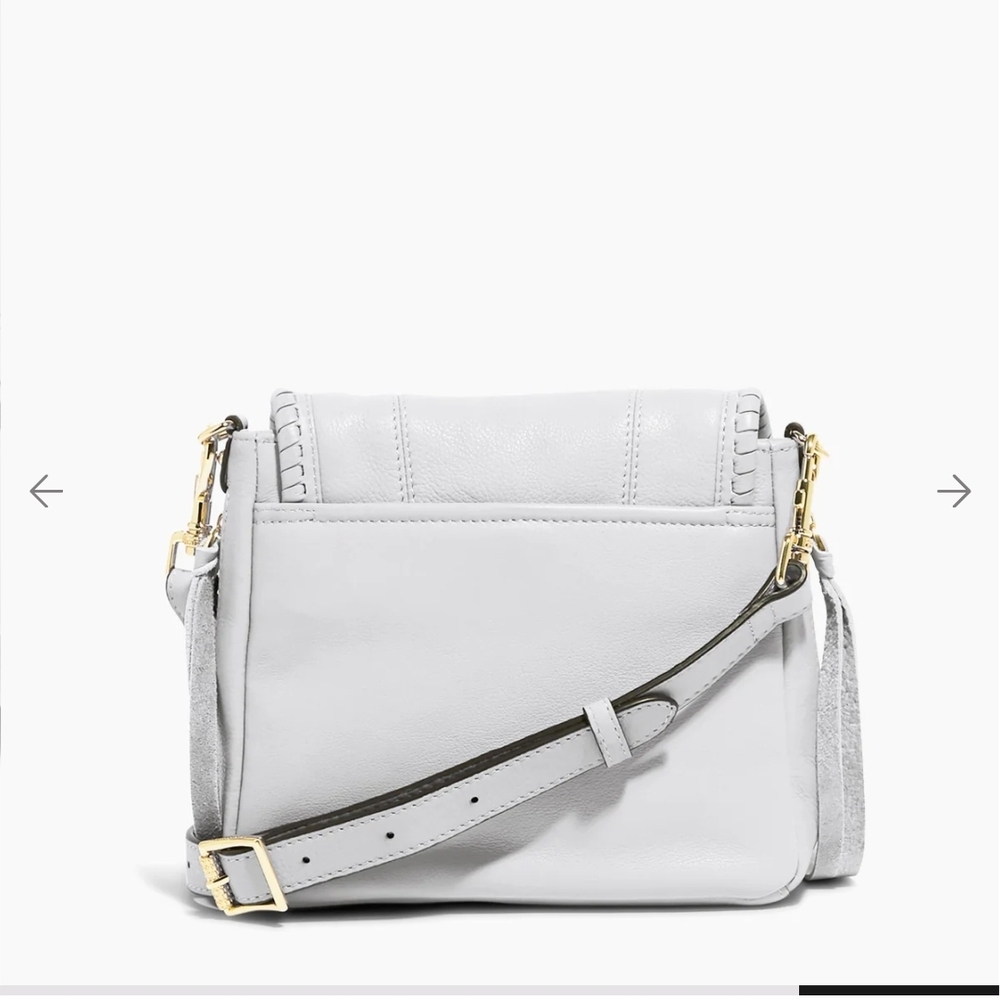White Leather Crossbody Bag - Picture 3 of 4